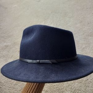 Yellow 108 Large Navy Wool Fedora